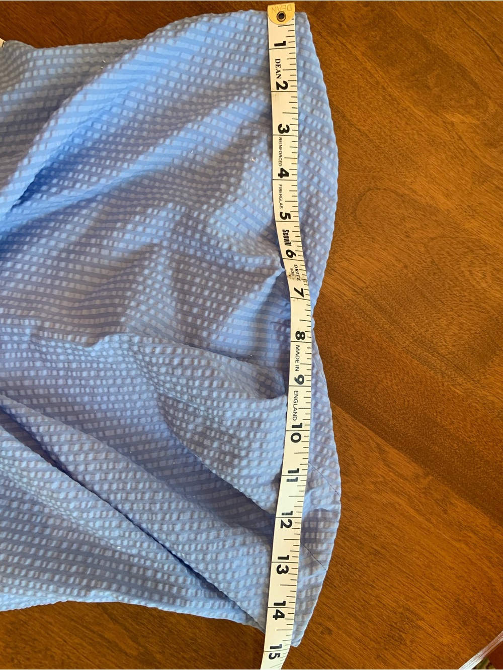 Vineyard Vines Light Blue Strapless Seersucker Jumpsuit with Front Tie - Picture 3 of 7